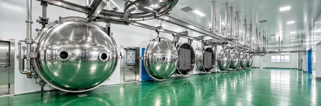 Actual production area and equipment
